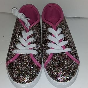 Girls Glitter Sparkle lace NWOT Sneakers s…